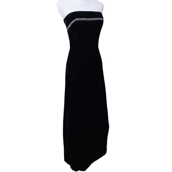 NEW Y2K SCOTT MCCLINTOCK Dress Crushed Velvet READ Small Formal Prom Vintage 00s - Picture 2 of 16